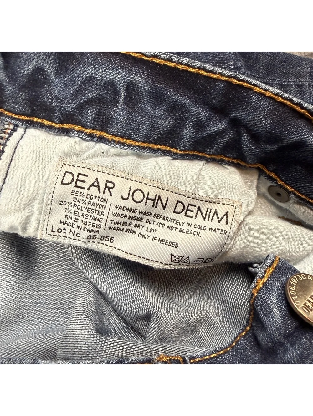 Dear John Denim Jeans Size 27 Blue Straight Leg